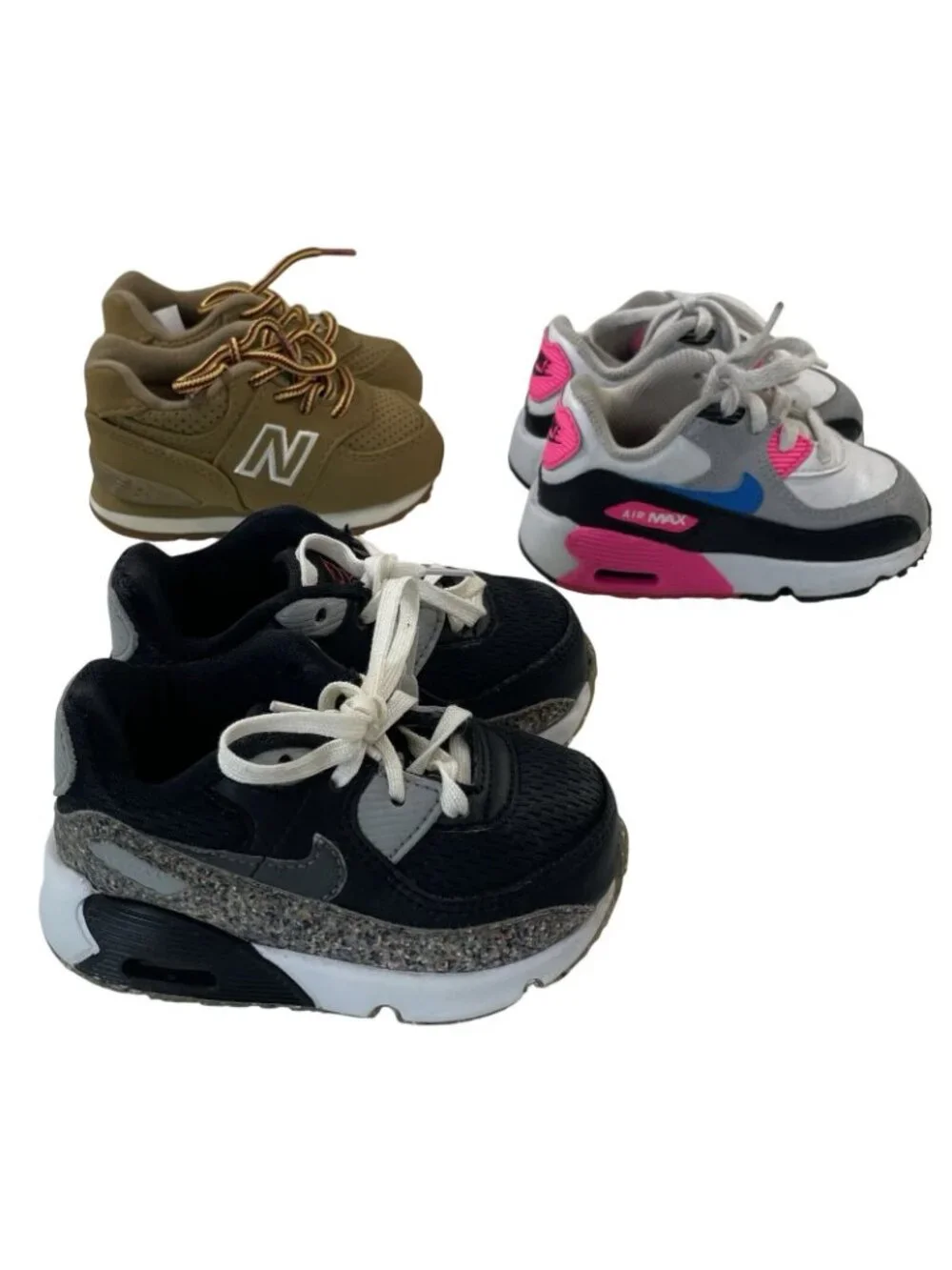 Little Boys Sneakers Lot size 4 and 5 Nike New Balance Athletic Shoes Sporty